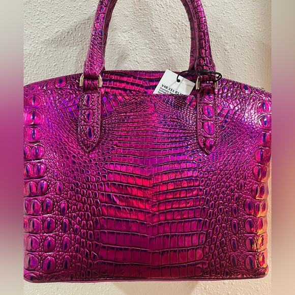 NWT Brahmin VOLTAGE VIOLET Medium Duxbury Satchel - Picture 2 of 4